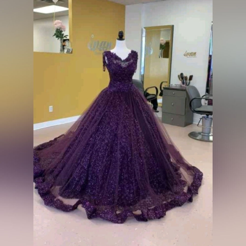 Sparkling purple dress